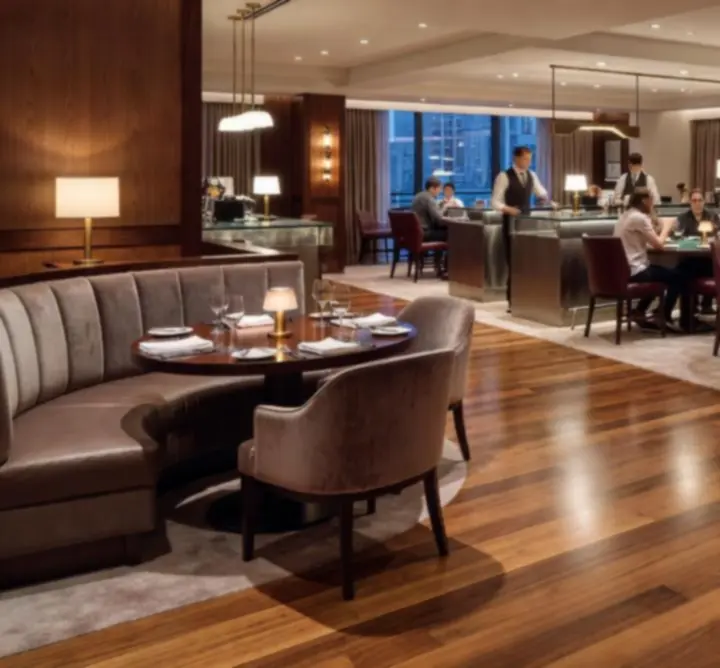 Nowoczesne, eleganckie wnętrze restauracji z poker lounge